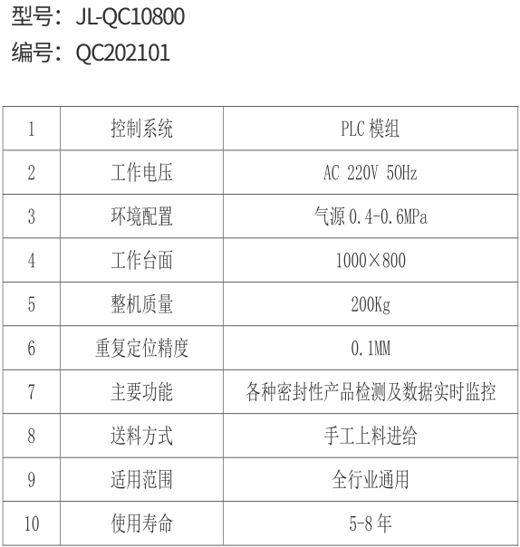 多通道气密性检测设备